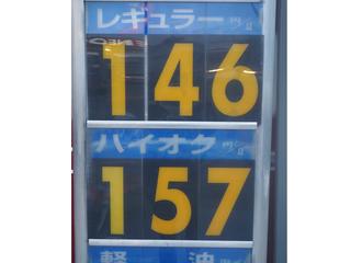 １４０円台に回復した盛岡市内のガソリン市況